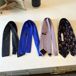 Lot of 4 men’s j crew ties. 3 Ludlow 1 cotton jcrew factory